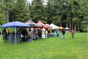 crafty tents in row