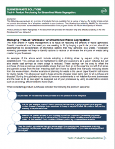 Waste Wise Product Purchasing (Tool 4)